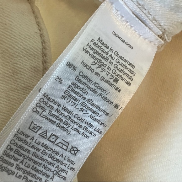 MADEWELL THE PERFECT VINTAGE FLARE CROP JEAN Cream Denim Size 32 FLAW - Picture 5 of 12